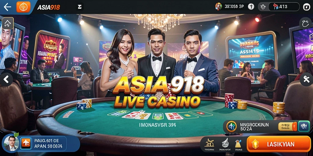 Tampilan gameplay Live Casino yang menarik di ASIA918.