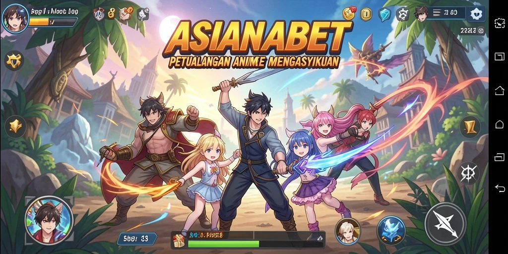 Tampilan gameplay mengasyikkan dalam ASIANABET yang penuh warna.