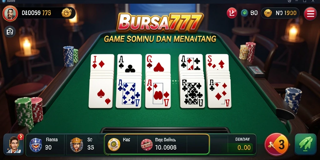Screenshot gameplay BURSA777 yang menarik dengan aktivitas domino.