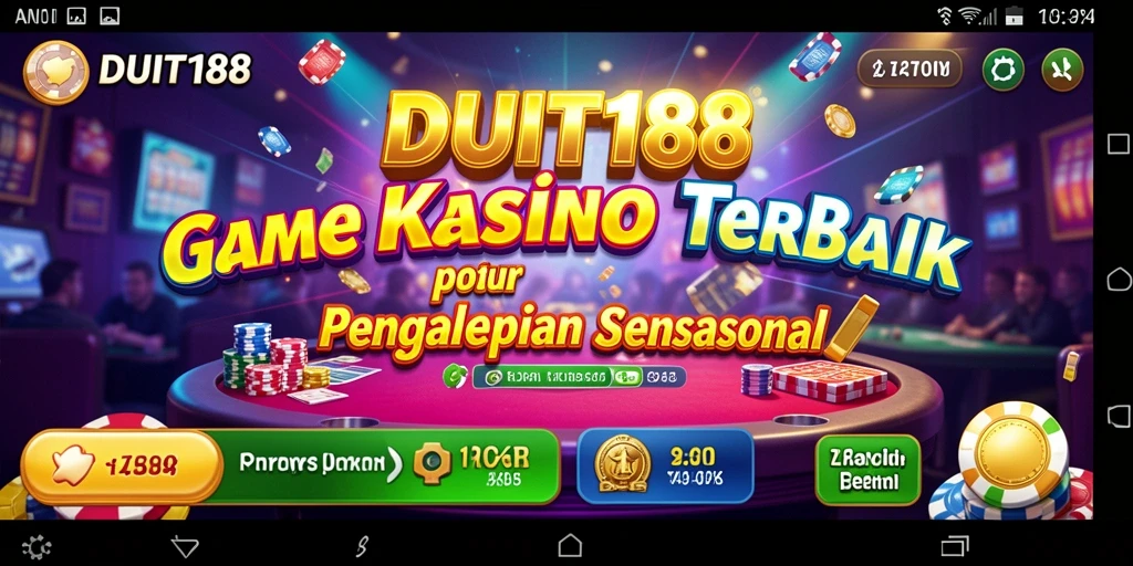 Tampilan gameplay menarik dari aplikasi Kasino DUIT188 yang mendebarkan.