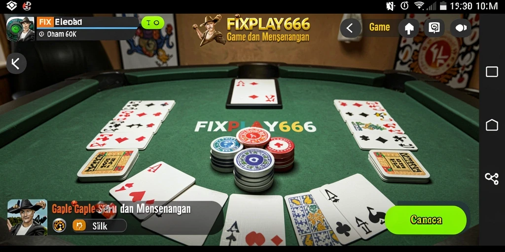 Tampilan gameplay Gaple yang seru dan interaktif.