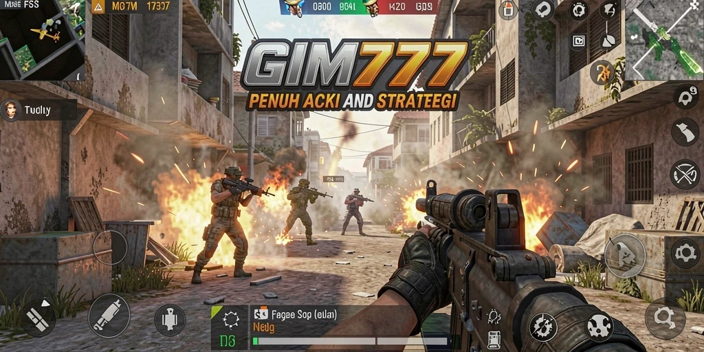Gameplay GIM777 menampilkan pertempuran intens dengan grafis yang memukau.