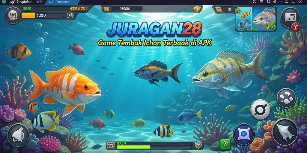 Screenshot dari gameplay seru Tembak Ikan di JURAGAN28.