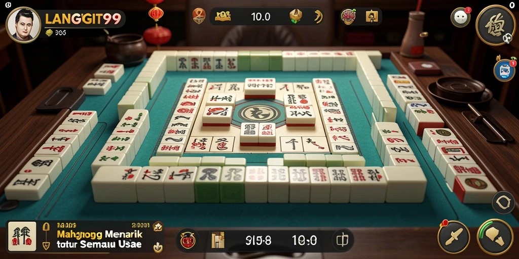 Tampilan screenshot LANGIT99 yang menampilkan keseruan permainan Mahjong.