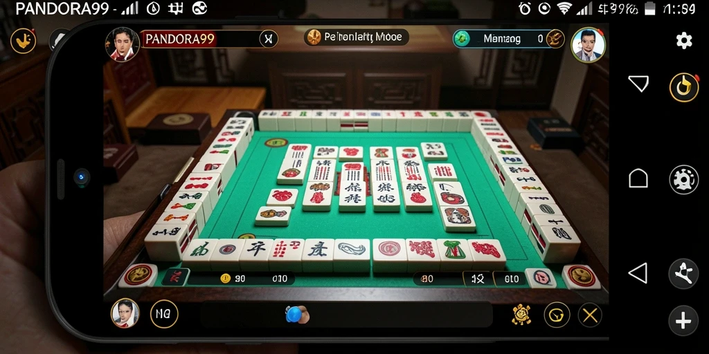 Tampilan gameplay Mahjong yang menarik di PANDORA99.