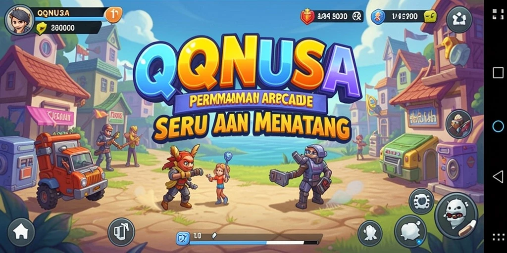 Tampilan menarik dari gameplay arcade QQNUSA yang penuh tantangan.