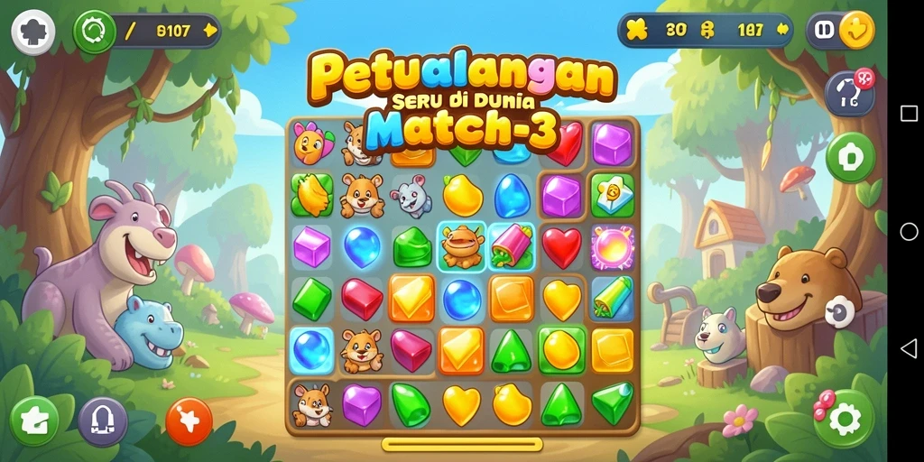 Gameplay menawan di SD107, penuh warna dan tantangan menarik.