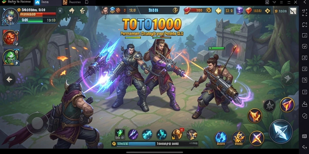Tampilan strategis yang mendebarkan dari gameplay TOTO1000.