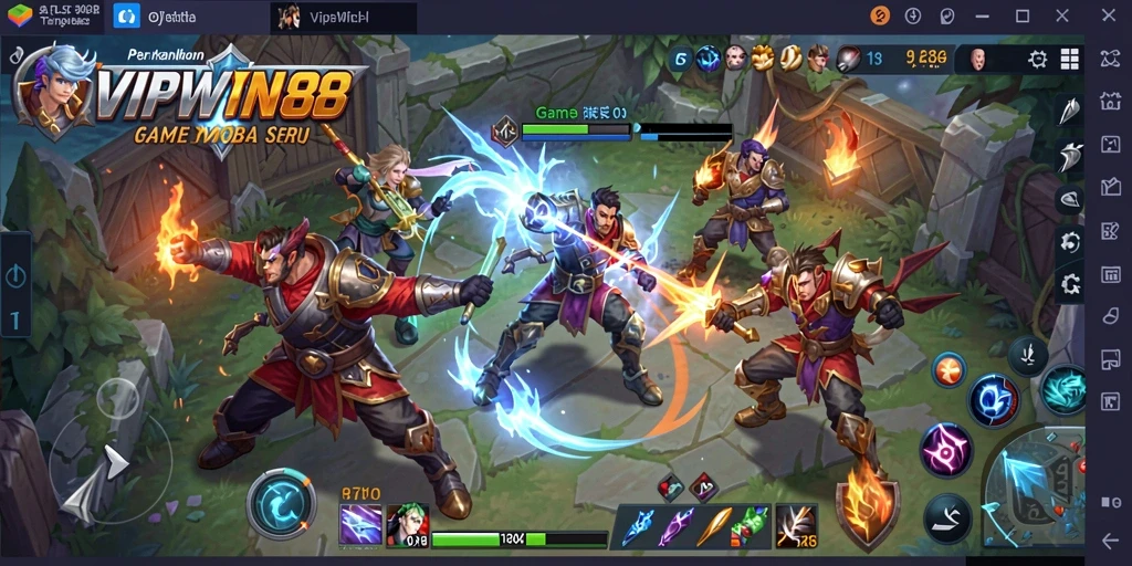 Tangkapan layar dari gameplay seru VIPWIN88 di arena MOBA.